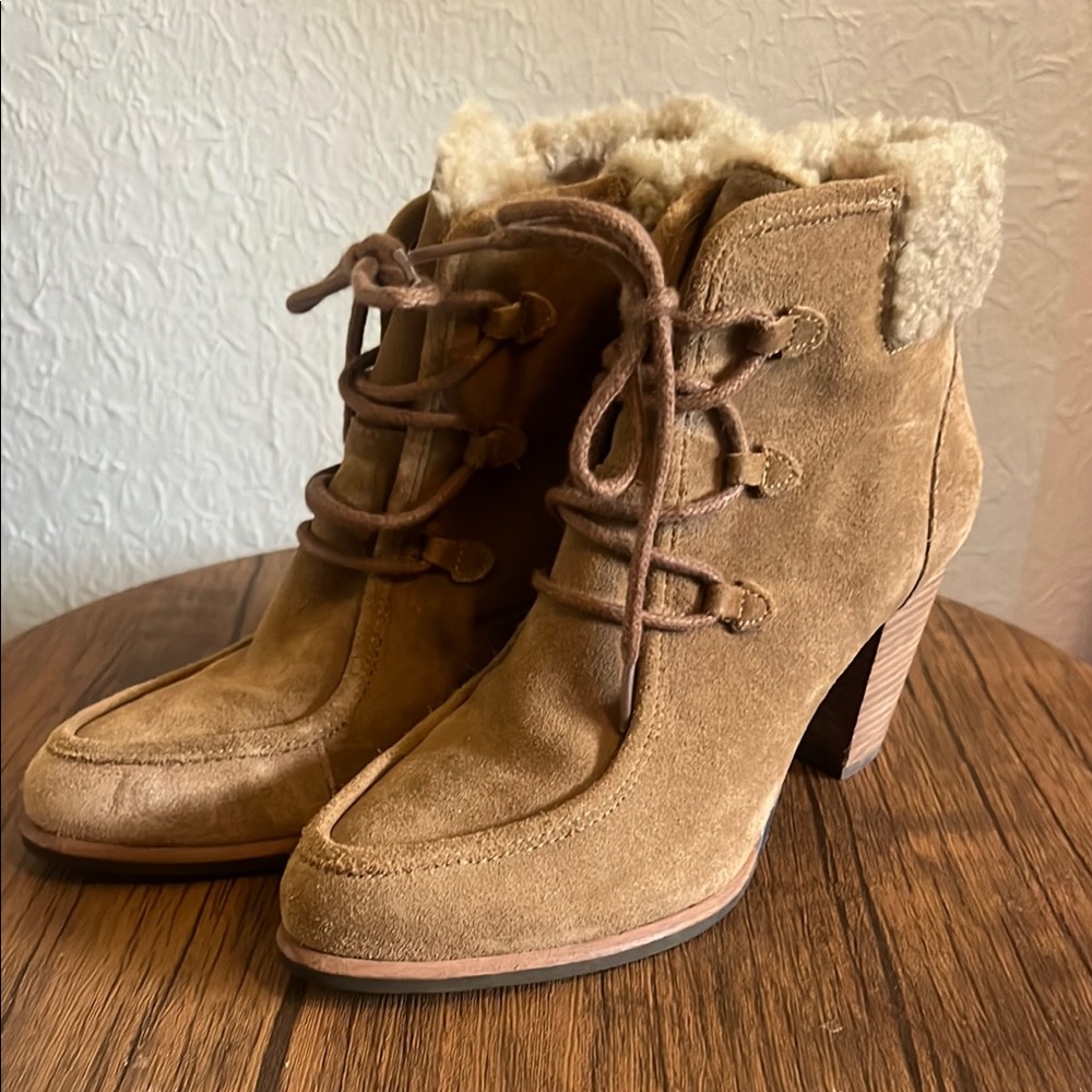 UGG Women's Tan Suede Ankle Boots